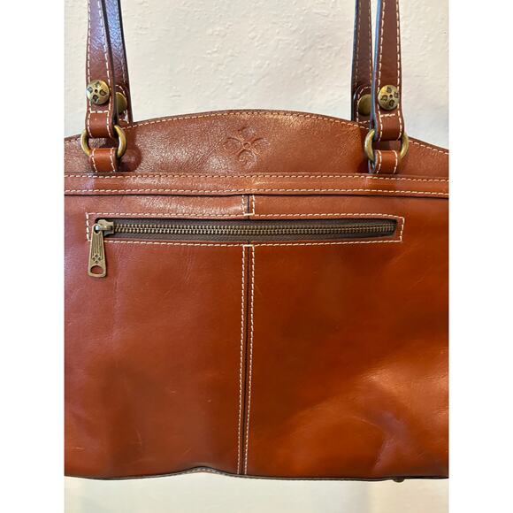 Patricia Nash Rich Brown Leather Shoulder Bag - Picture 2 of 6
